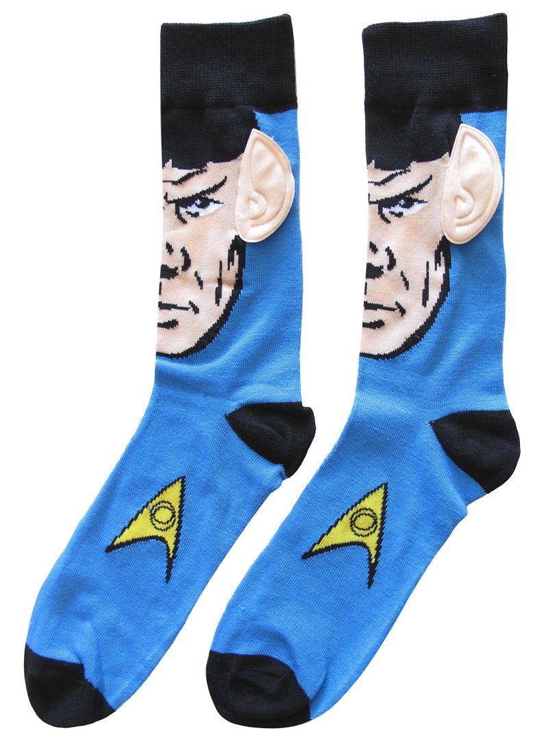 Star Trek Spock with Ears Crew Socks, Blue, Sock Size 10-13, Shoe Size 6-12 - Image 5